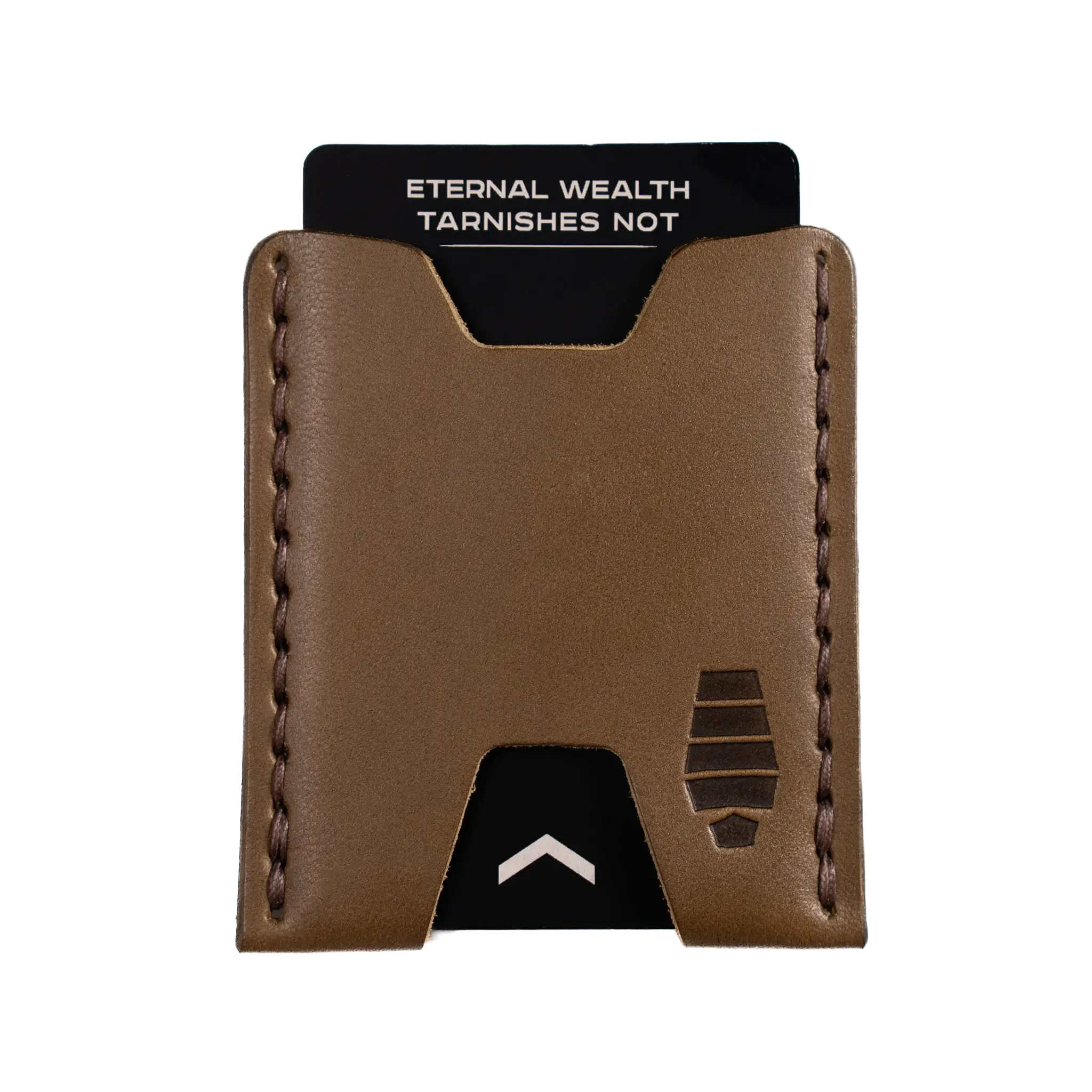 Ulysses minimalist leather card wallet in Ranger green.